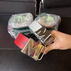 Brand New MCM Belts Reversible Black Red White  