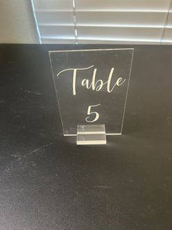 Clear Plastic Table Numbers