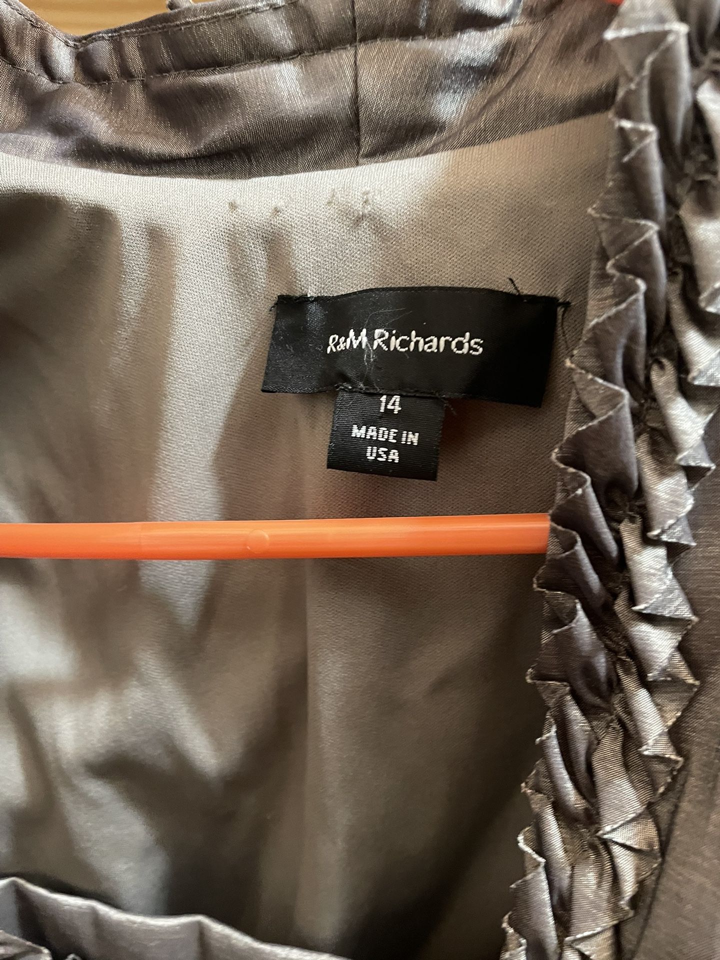 Cocktail Dress Silver Tone Size 14