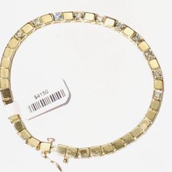 Diamond Gold Tennis Bracelet Unisex  HEAVY  NATURAL DIAMONDS 💎 14K Yellow Gold Retiring  Sale -60%   LIQUIDATION SELLING BELOW COST