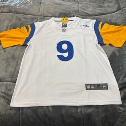 NFL Los Angeles Rams #9 Matthew Stafford Size Medium White Jersey 