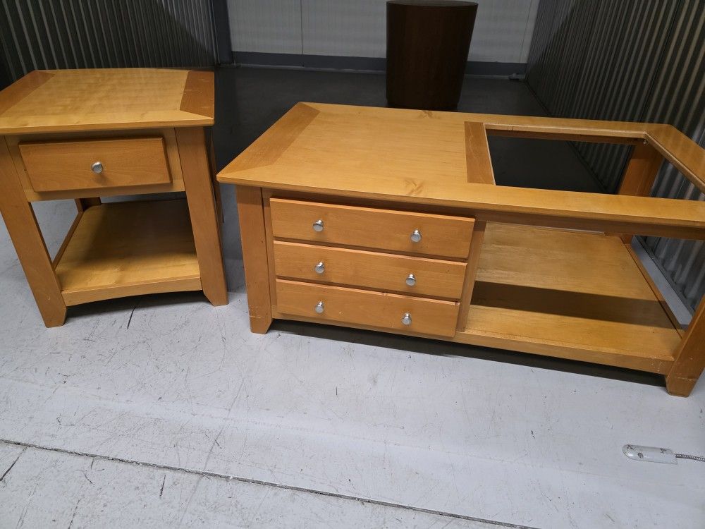 Coffee Table With End Table