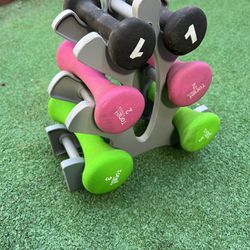 Nice Women’s TONE Dumbbell Weight Tree Set For Toning (1, 2 and 3 pound sets) 