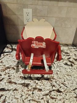 Santas Sleigh (Merry Christmas)  Made Of Wood 