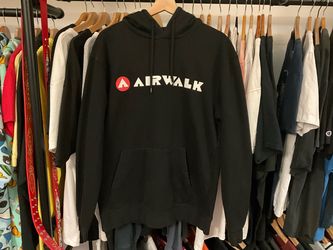 Airwalk Men’s Black Pullover Hoodie Logo Sweatshirt Size Medium