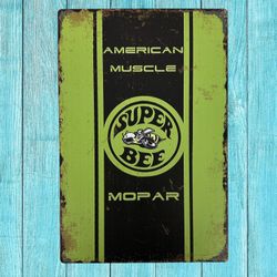 Mopar Vintage Style Antique Collectible Tin Metal Sign Wall Decor