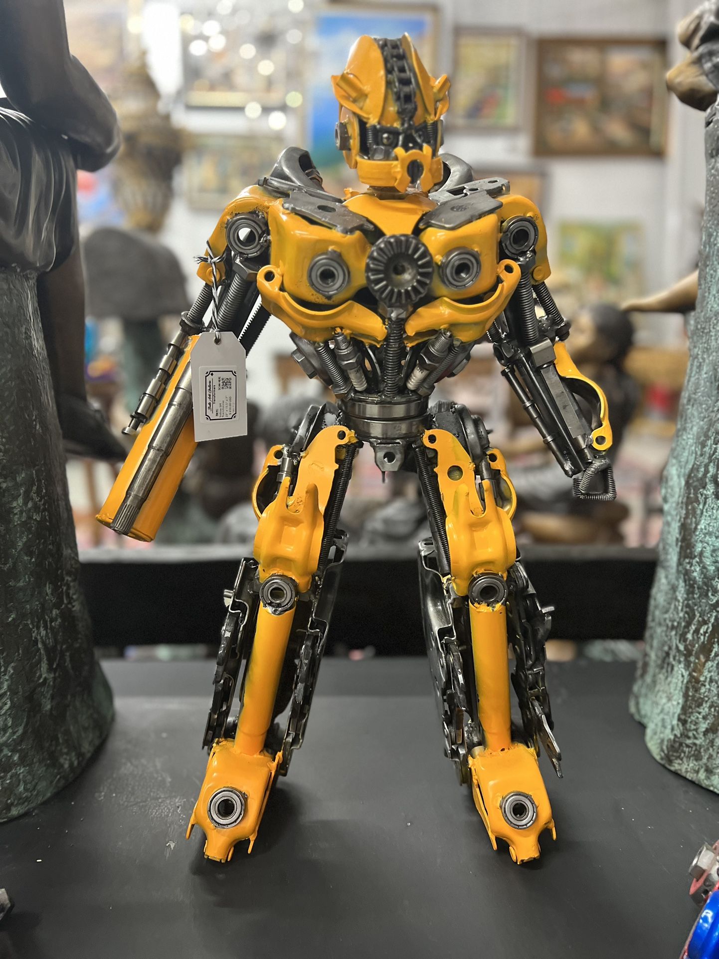 Yellow Optimus Prime Statue