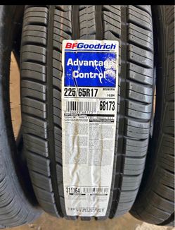 Brand new BF Goodrich Advantage Control 225/65R17  102H set of 4 tires $680 with installation and balance