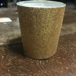 18 Gold Glittery Votive Candles With Flameless Battery Candles 