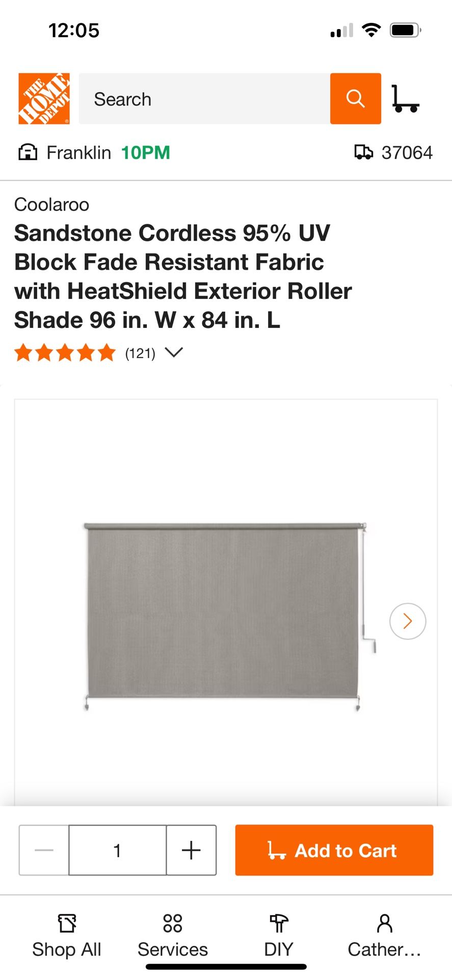 Cordless Patio Shade