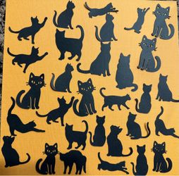 Black Cat Paper Die Cuts Set