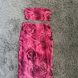 Pink Set ( Skirt / Bandeau) 