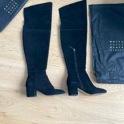 White House Black Market Thigh High Boots. 7.5 Suede