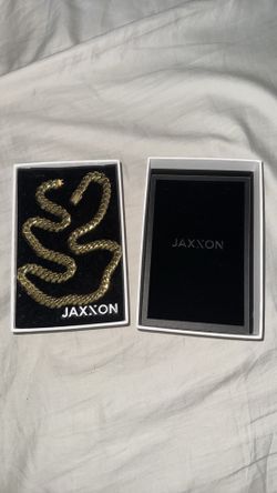 Gold ( plated) Cuban link jaxxon chain- 8mm/ 22”/ 14k