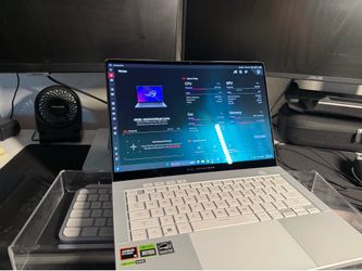 ASUS - ROG Zephyrus G14 14" OLED 3K 120Hz Gaming Laptop - AMD Ryzen 9 8945HS - 16GB LPDDR5X - NVIDIA GeForce RTX 4060 - 1TB SSD - Platinum White