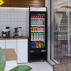 23-9/10" Merchandise Refrigerator Single Swinging Door
