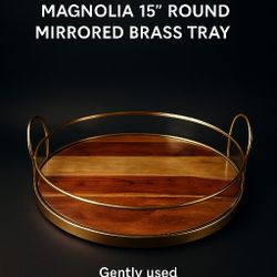 Hearth & Hand™ with Magnolia 15" Round Mirrored Brass Tray