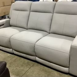 Leather Reclining Sofa 