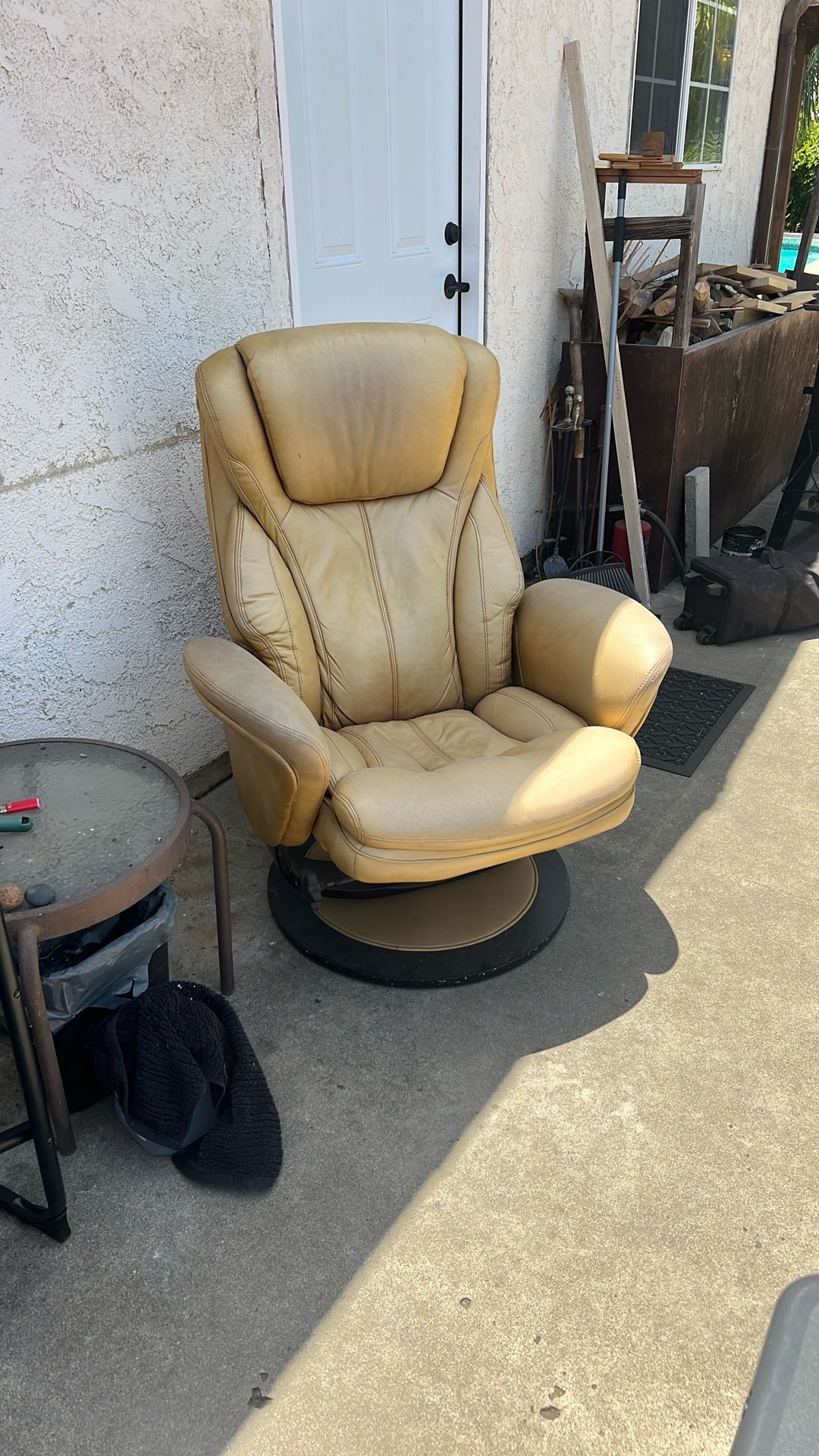 Leather Recliner Swivel Chair
