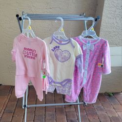 NEW...SIZE 0-3 MONTHS INFANT GIRLS...3 OUTFITS 