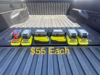 RYOBI ONE+ 18V 4.0 Ah Lithium HIGH PERFORMANCE Battery & Charger Starter Kit **$55 Each**