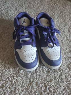 Air Jordan 1 Low Purple White Sneakers