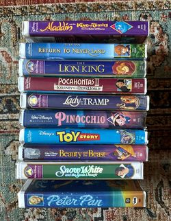 Lot of 10 Vintage VHS Tapes - Disney Children Classics 