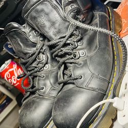 Dr. Martens Black Leather Men's Boots