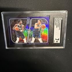 2023 PANINI DONRUSS OPTIC OPTICAL ILLUSIONS 4 KYRIE IRVING\LUKA DONCIC PURPLE SGC 7