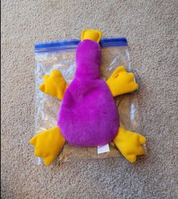 RARE Patti the Platypus with PVC pellets, German tag, and tag errors!! Mint condition! Thumbnail