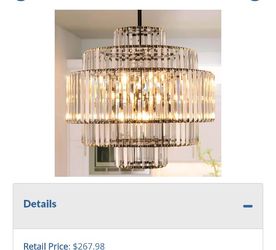 Lot # VF9120: Wellmet 9 Lights Black Crystal Chandelier for Dining Room 5 Tiers Round Modern Farmhouse Hanging Ceiling Light Fixture for Living Room B