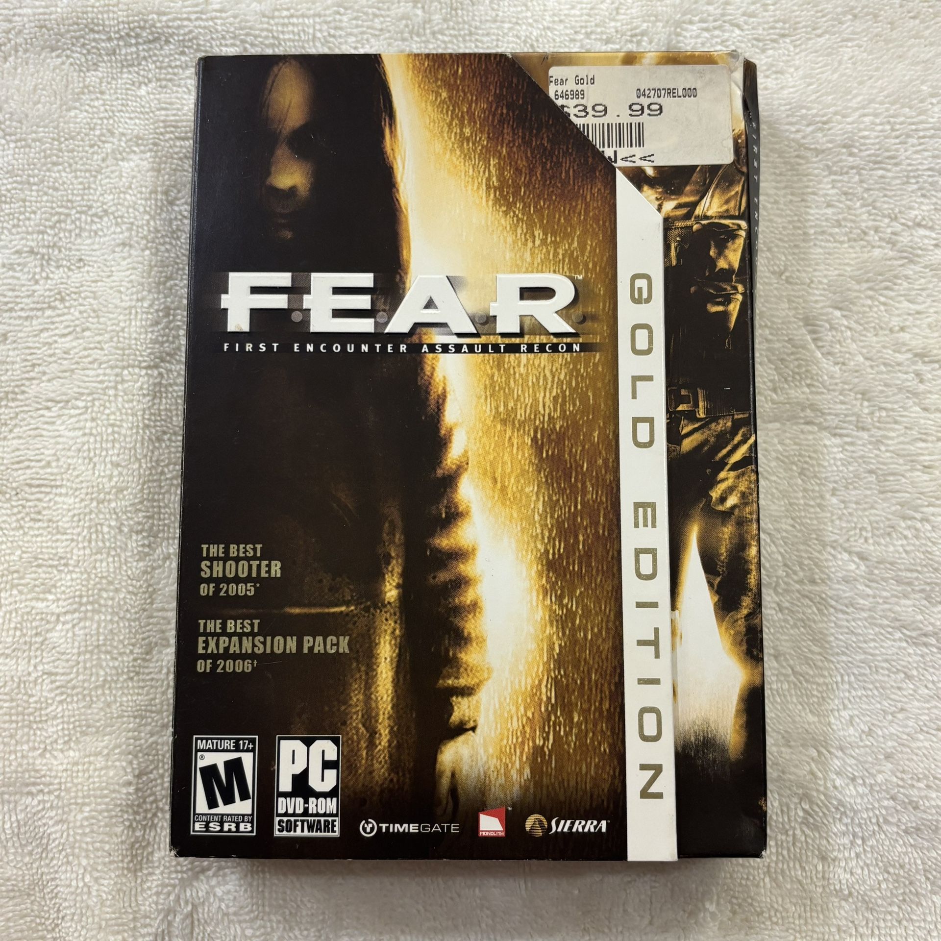 FEAR Gold Edition PC DVD Partly Sealed New