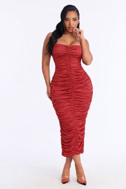 Mauve ruched dress (large)