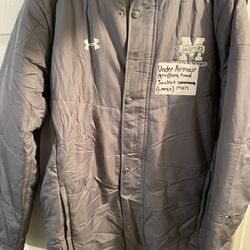 Men’s long jacket grey with hood $40 just has a label on it soccer .Located Mount Dora Fl 32757