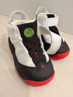 Nike Air Jordan Infant Baby Shoes Black White Red Toddler Sneakers Size 5