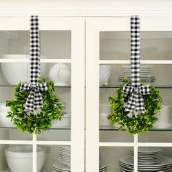 Buffalo plaid wreath set