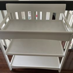 White Changing Table Including Cushion