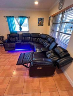 New brand Electric Reclining leather sectional