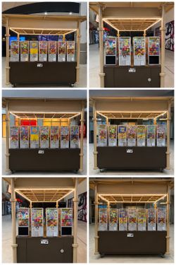 Outdoor Vending Kiosk Setup – 2 Metal Kiosks + 18 Northwestern Capsule Machines (Turnkey)
