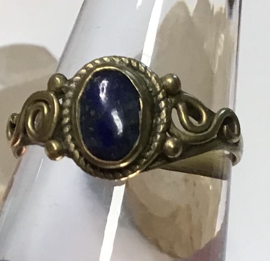 Brass Lapis Ring