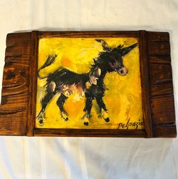 De Grazia “Wandering Burro” on Canvas