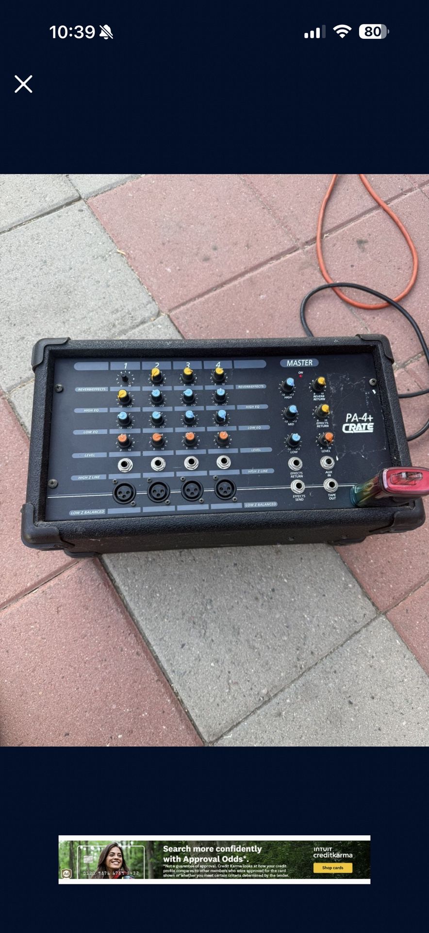 Crate PA-4+ PA System / Amplifier 200 Watt 4 Channel