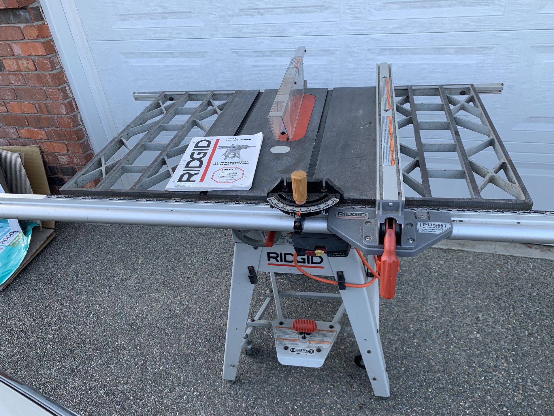 Ridgid Table Saw TS 2424 1 With New Blades And Molding Head Attachment