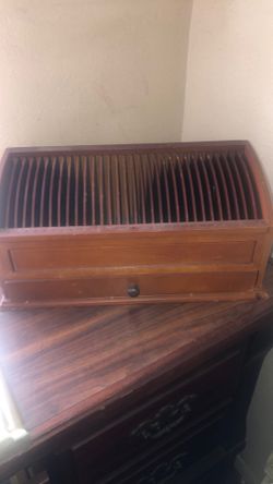 Vintage Wooden Mail Sorter
