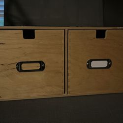 2 Drawer Wooden Box Organizer 