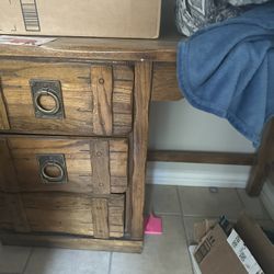 Antique Wood Desk/Sewing table 