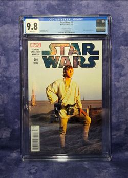 Star Wars #1 2015  CGC 9.8 WP Mark Hamill Movie Photo Variant