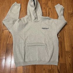 Gray essentials hoodie size s