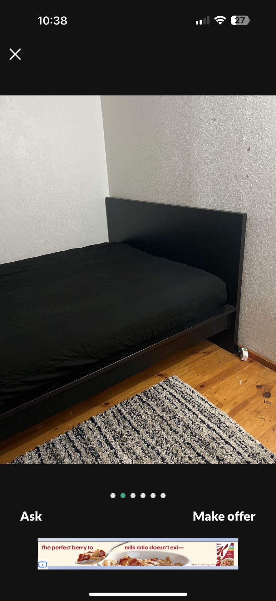 IKEA Full Bed Frame /full Mattress