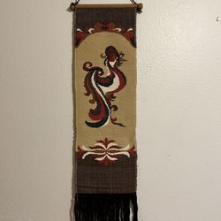 Vintage tapestry “Red Rooster” handmade, material cotton